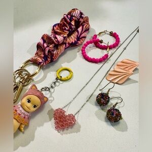 Pink Jewelry & Keychain Lot 💞